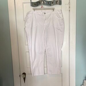 Lane Bryant White Women's Genius Fit Capri Jeans Size 22